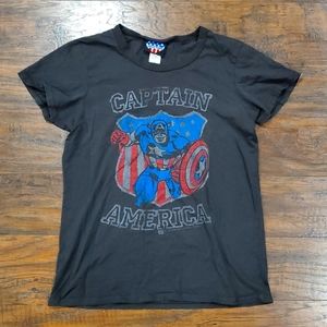 Junk Food Clothing | Captain America Shirt Women's Sz Large
